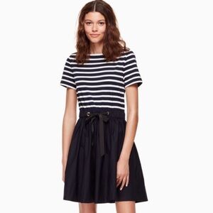 Kate Spade striper mixed media nautical dress M